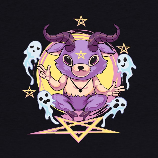 Kawaii Baphomet Pastel Goth by DionArts